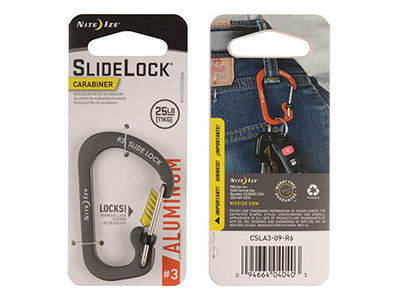 Nite Ize Slidelock 3 Carabiner Aluminium Gray