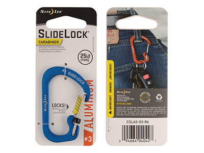 Nite Ize Slidelock 3 Carabiner Aluminium Blue
