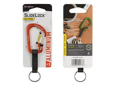 Nite Ize Carabiner 3 Slidelock Keyring Aluminium Orange