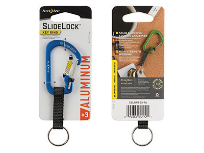 Nite Ize Carabiner 3 Slidelock Keyring Aluminium Blue