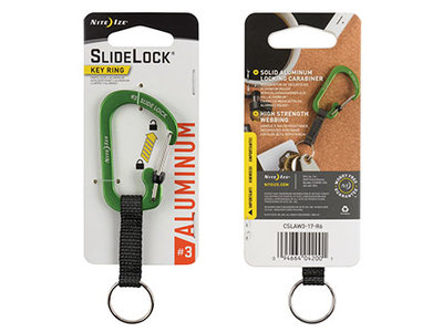 Nite Ize Carabiner 3 Slidelock Keyring Aluminium Lime