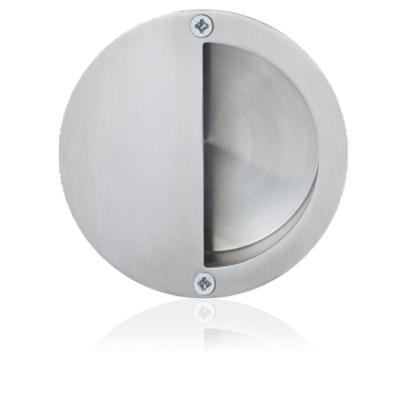 RVS mat schuifdeurkom rond 90mm half grip